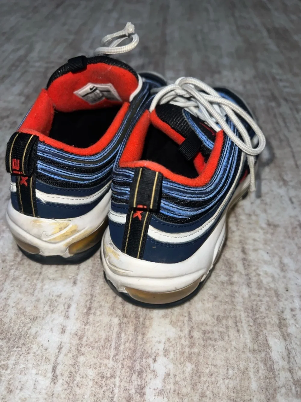 Nike Men’s Navy, White and Red Air Max 97 Sneakers